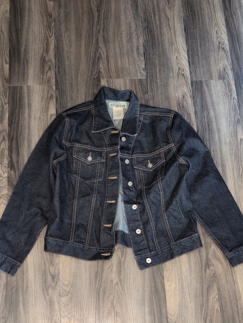Classic Dark Denim Jean Jacket - Women's Dark Blue Jean Jacket